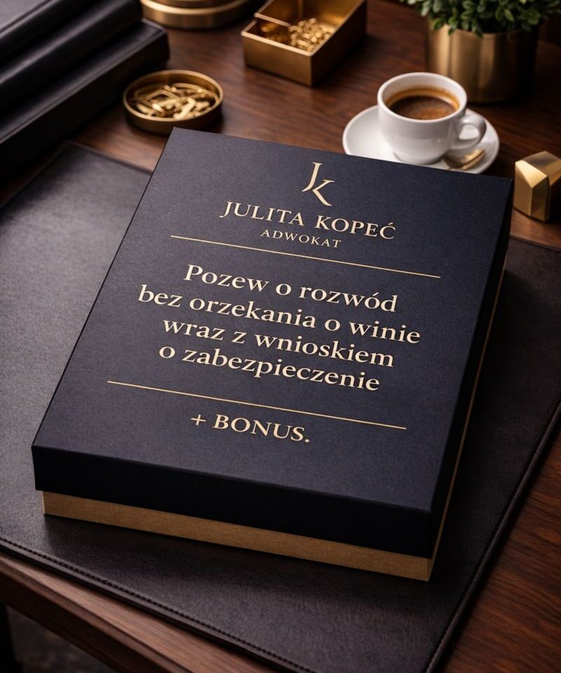 Pozew o rozwód bez orzeczenia o winie wraz z wnioskiem o zabezpieczenie + BONUS